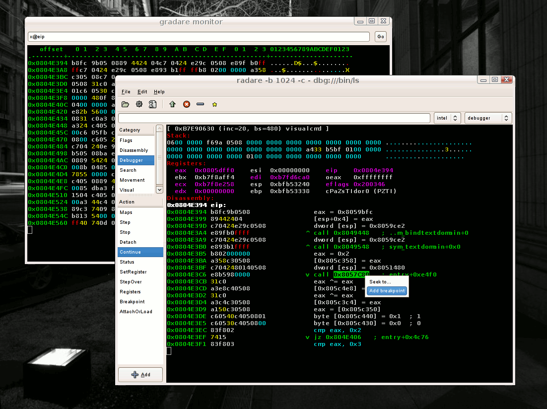 命令行下的 Hex 编辑器 Radare