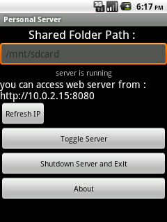 Android的HTTP服务器 Personal Server