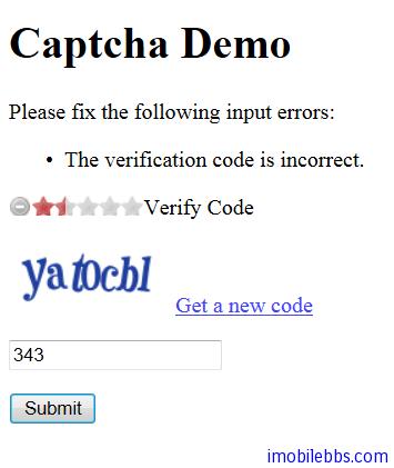 Yii Framework 开发教程(20) UI 组件 Captcha示例
