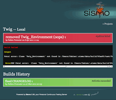 PHP 持续测试服务器 Sismo