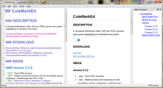 Markdown 编辑器 CuteMarkEd